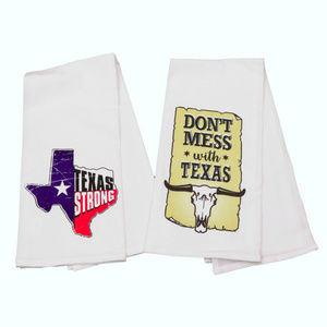 NWT Texas Cotton Print Kitchen Towels